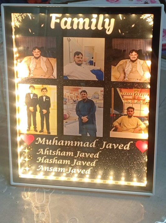 Family Frame - Customizable LED Light Mirror Birthday Frame